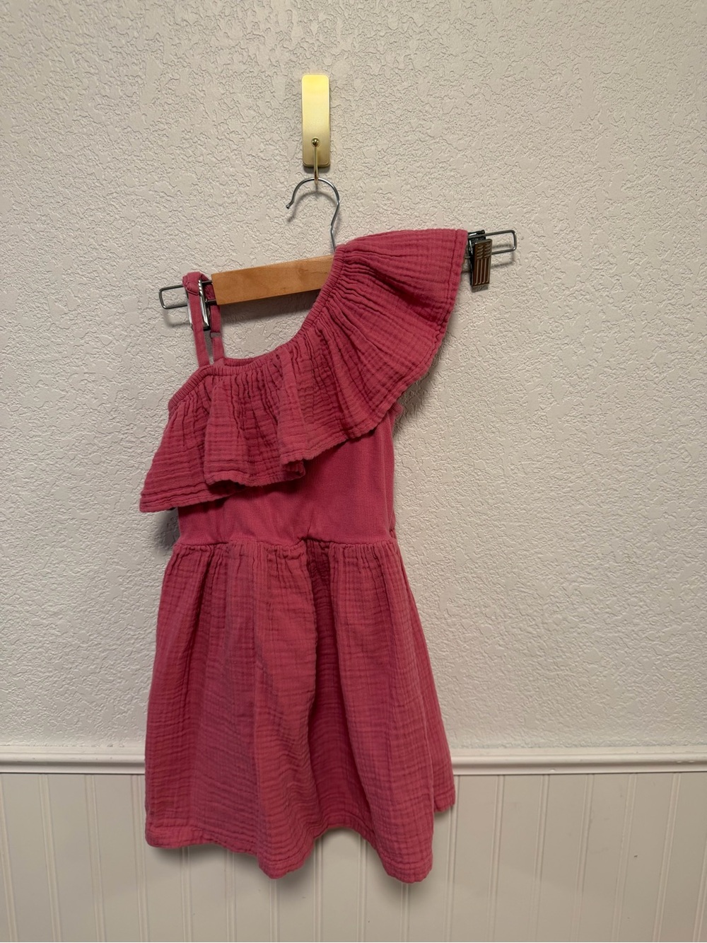GAP Pink Textured One-Shoulder Dress